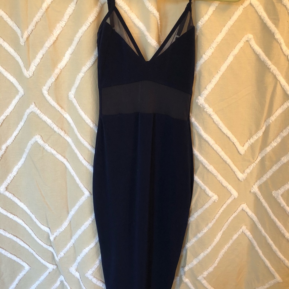 Nookie Midi dress with mesh panel
